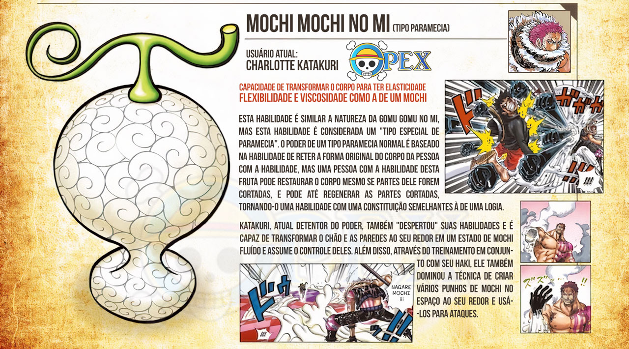 Baby 5 - Katakuri consumió la fruta Mochi Mochi, una fruta
